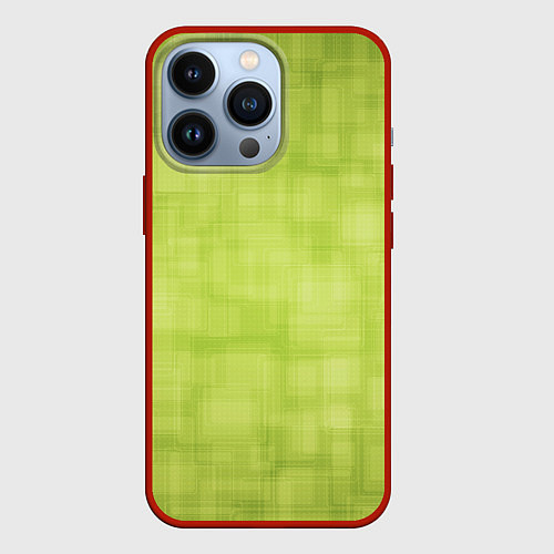 Чехол iPhone 13 Pro Green and square / 3D-Красный – фото 1