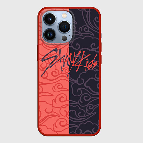 Чехол iPhone 13 Pro Strey Kids x Anime / 3D-Красный – фото 1