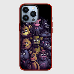 Чехол для iPhone 13 Pro Five Nights at Freddys art, цвет: 3D-красный