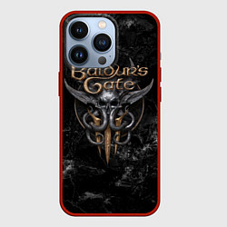 Чехол для iPhone 13 Pro Baldurs Gate 3 dark logo, цвет: 3D-красный