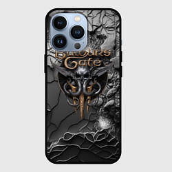 Чехол для iPhone 13 Pro Baldurs Gate 3 logo dark, цвет: 3D-черный