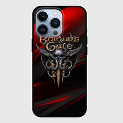 Чехол для iPhone 13 Pro Baldurs Gate 3 logo geometry, цвет: 3D-черный