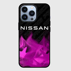 Чехол для iPhone 13 Pro Nissan pro racing: символ сверху, цвет: 3D-черный