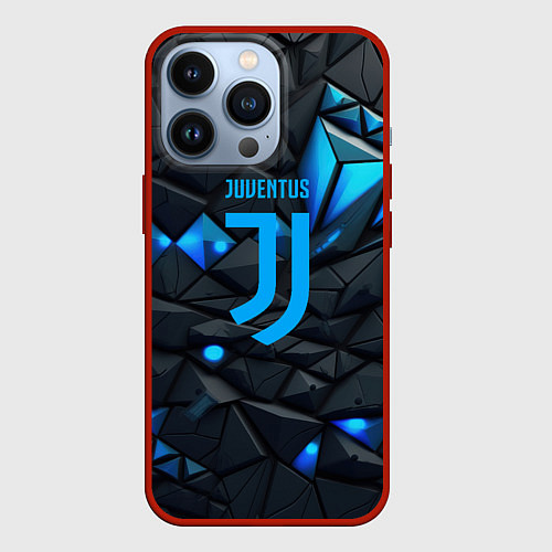 Чехол iPhone 13 Pro Blue logo Juventus / 3D-Красный – фото 1