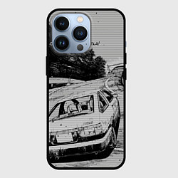 Чехол для iPhone 13 Pro Тойота ae 86 - Инициал ди, цвет: 3D-черный