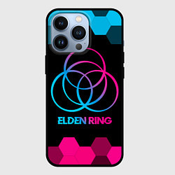 Чехол для iPhone 13 Pro Elden Ring - neon gradient, цвет: 3D-черный