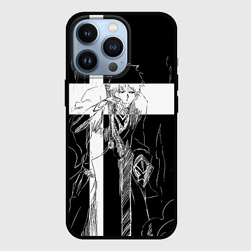 Чехол iPhone 13 Pro Ичиго и занпакто - Блич / 3D-Черный – фото 1