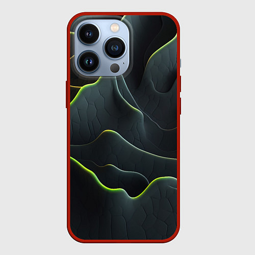 Чехол iPhone 13 Pro Рельефная текстура / 3D-Красный – фото 1
