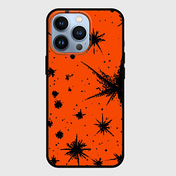 Чехол для iPhone 13 Pro Огненный оранжевый абстракция, цвет: 3D-черный