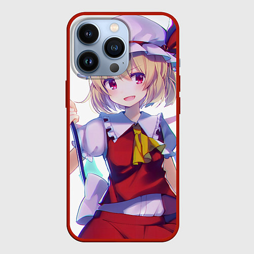 Чехол iPhone 13 Pro Touhou Project Фландр Скарлет / 3D-Красный – фото 1