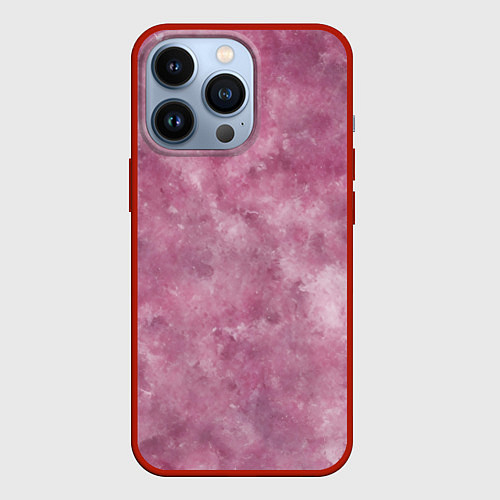 Чехол iPhone 13 Pro Текстура камня родонита / 3D-Красный – фото 1