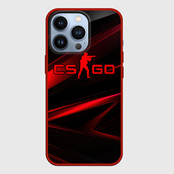 Чехол для iPhone 13 Pro CSGO red black logo, цвет: 3D-красный