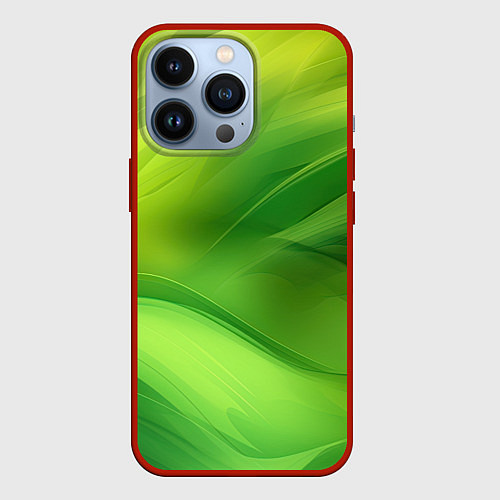 Чехол iPhone 13 Pro Green lighting background / 3D-Красный – фото 1