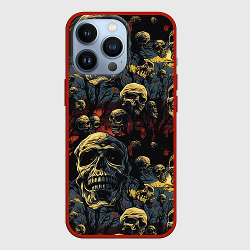 Чехол iPhone 13 Pro Крик ужаса / 3D-Красный – фото 1