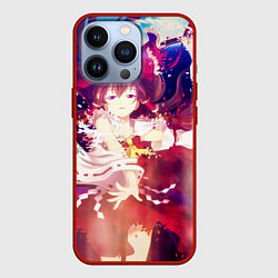 Чехол для iPhone 13 Pro Touhou Project Reimu Хакурей, цвет: 3D-красный