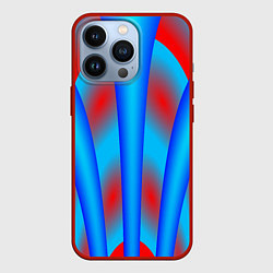 Чехол для iPhone 13 Pro Сине-красные, цвет: 3D-красный