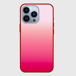 Чехол для iPhone 13 Pro Оттенки розового градиент, цвет: 3D-красный