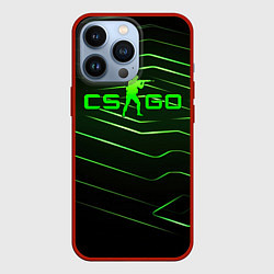 Чехол для iPhone 13 Pro CS GO dark green, цвет: 3D-красный