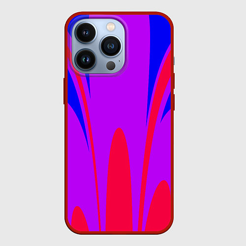 Чехол iPhone 13 Pro Яркий цветной мотив / 3D-Красный – фото 1