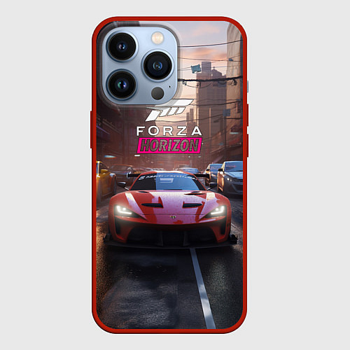 Чехол iPhone 13 Pro Forza Horizon street racing / 3D-Красный – фото 1