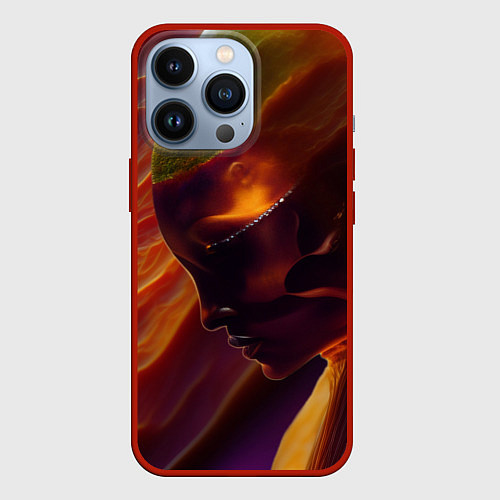 Чехол iPhone 13 Pro Ангел огня / 3D-Красный – фото 1