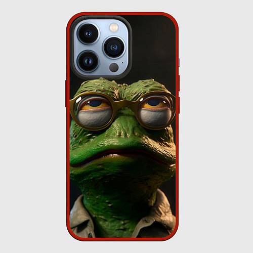 Чехол iPhone 13 Pro Зудамчевый Пепе / 3D-Красный – фото 1