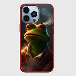 Чехол для iPhone 13 Pro Frog Pepe, цвет: 3D-красный