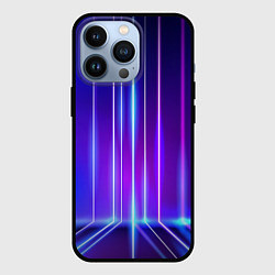 Чехол для iPhone 13 Pro Neon glow - vaporwave - strips, цвет: 3D-черный