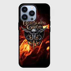 Чехол для iPhone 13 Pro Baldurs Gate 3 fire, цвет: 3D-черный
