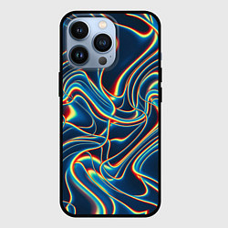 Чехол для iPhone 13 Pro Abstract waves, цвет: 3D-черный