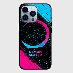Чехол для iPhone 13 Pro Demon Slayer - neon gradient, цвет: 3D-черный