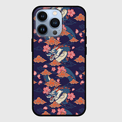Чехол для iPhone 13 Pro Паттерн китайский дракон, цвет: 3D-черный