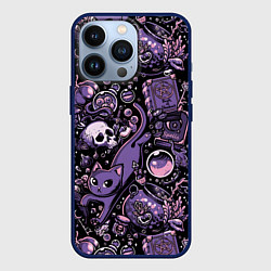 Чехол для iPhone 13 Pro Ведьминский паттерн, цвет: 3D-тёмно-синий