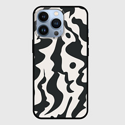 Чехол для iPhone 13 Pro Кляксы паттерн, цвет: 3D-черный