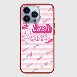 Чехол для iPhone 13 Pro Lash queen - pink Barbie pattern, цвет: 3D-красный