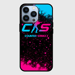 Чехол для iPhone 13 Pro Counter-Strike 2 - neon gradient, цвет: 3D-черный