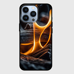 Чехол для iPhone 13 Pro Дрова в костре - нейросеть, цвет: 3D-черный