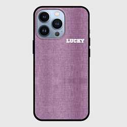 Чехол для iPhone 13 Pro Розовые джинсы lucky 77, цвет: 3D-черный