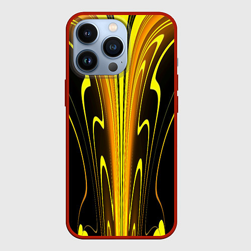 Чехол iPhone 13 Pro Предупреждающая осиная расцветка / 3D-Красный – фото 1