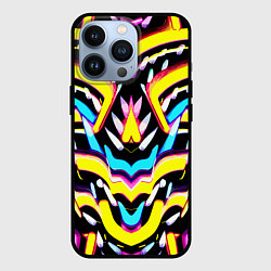 Чехол для iPhone 13 Pro Abstract mirrow pattern - neural network, цвет: 3D-черный