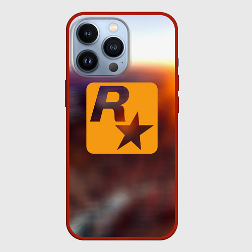 Чехол iPhone 13 Pro Grand Theft Auto rockstar game / 3D-Красный – фото 1