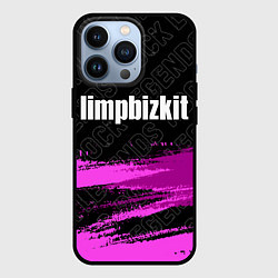 Чехол для iPhone 13 Pro Limp Bizkit rock legends: символ сверху, цвет: 3D-черный