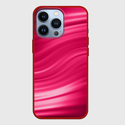 Чехол для iPhone 13 Pro Абстрактный волнистый узор в красно-розовых тонах, цвет: 3D-красный