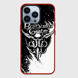 Чехол для iPhone 13 Pro Baldurs gate 3 - белая краска, цвет: 3D-красный