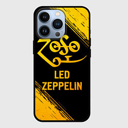 Чехол для iPhone 13 Pro Led Zeppelin - gold gradient, цвет: 3D-черный