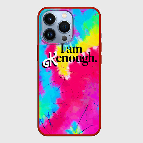 Чехол iPhone 13 Pro I am kenough - meme / 3D-Красный – фото 1
