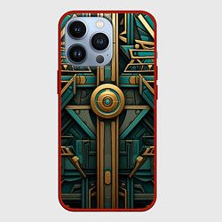 Чехол для iPhone 13 Pro Орнамент в египетском стиле, цвет: 3D-красный