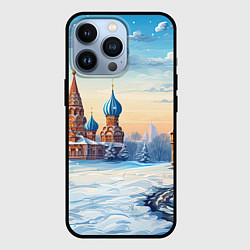 Чехол для iPhone 13 Pro Российская зима, цвет: 3D-черный