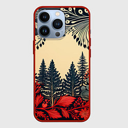 Чехол iPhone 13 Pro Новогодний лес