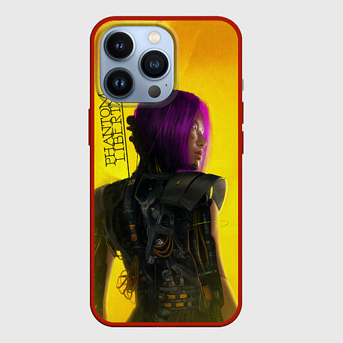 Чехол iPhone 13 Pro Cyberpunk 2077: Songbird / 3D-Красный – фото 1